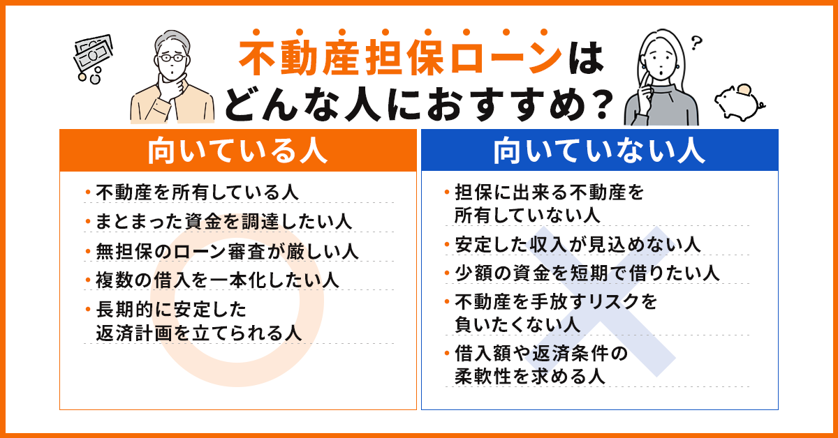 不動産担保ローンはどんな人におすすめ？